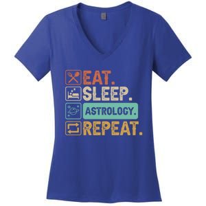 Eat Sleep Astrology Repeat Astrology Great Gift Women's V-Neck T-Shirt