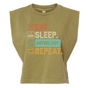 Eat Sleep Astrology Repeat Astrology Great Gift Garment-Dyed Women's Muscle Tee