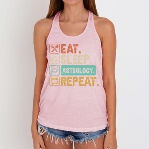 Eat Sleep Astrology Repeat Astrology Great Gift Women's Knotted Racerback Tank