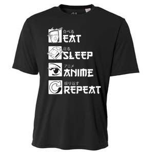 Eat Sleep Anime Repeat Manga Cooling Performance Crew T-Shirt