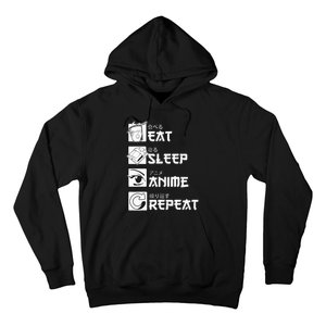 Eat Sleep Anime Repeat Manga Hoodie