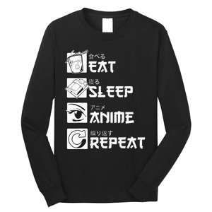 Eat Sleep Anime Repeat Manga Long Sleeve Shirt