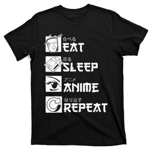 Eat Sleep Anime Repeat Manga T-Shirt