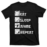 Eat Sleep Anime Repeat Manga T-Shirt