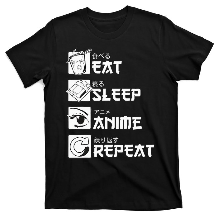 Eat Sleep Anime Repeat Manga T-Shirt