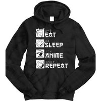 Eat Sleep Anime Repeat Manga Tie Dye Hoodie