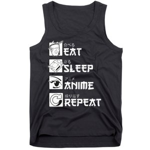 Eat Sleep Anime Repeat Manga Tank Top