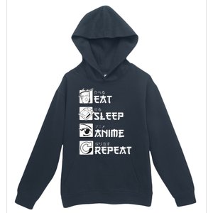 Eat Sleep Anime Repeat Manga Urban Pullover Hoodie