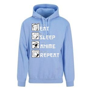 Eat Sleep Anime Repeat Manga Unisex Surf Hoodie