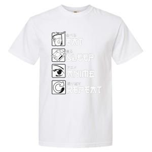 Eat Sleep Anime Repeat Manga Garment-Dyed Heavyweight T-Shirt