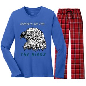 Eagles Sundays Are For The Birds Women's Long Sleeve Flannel Pajama Set 