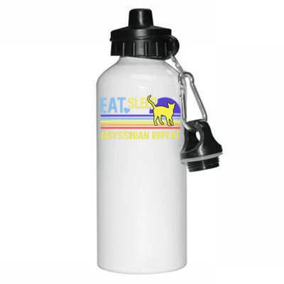 Eat Sleep Abyssinian Cat Repeat Aluminum Water Bottle 