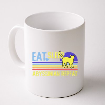 Eat Sleep Abyssinian Cat Repeat Coffee Mug