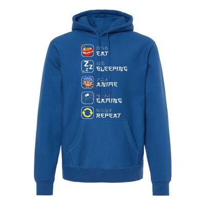 Eat Sleep Anime Gaming Repeat Japan Otaku Kawaii Manga Anime  Premium Hoodie