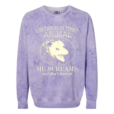 Emotional Support Animal He Screams Do I DonT Have To Colorblast Crewneck Sweatshirt