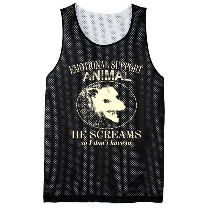 Emotional Support Animal He Screams Do I DonT Have To Mesh Reversible Basketball Jersey Tank