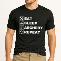 Eat Sleep Archery Repeat Bow And Arrow Archer Funny Archery Archer Bow & Arrow Cooling Performance Crew T-Shirt