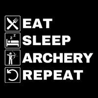Eat Sleep Archery Repeat Bow And Arrow Archer Funny Archery Archer Bow & Arrow Cooling Performance Crew T-Shirt
