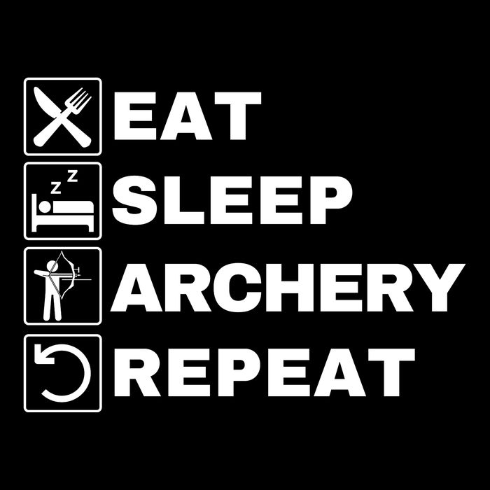 Eat Sleep Archery Repeat Bow And Arrow Archer Funny Archery Archer Bow & Arrow Cooling Performance Crew T-Shirt