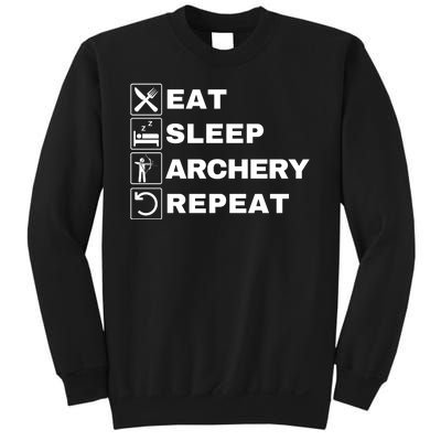 Eat Sleep Archery Repeat Bow And Arrow Archer Funny Archery Archer Bow & Arrow Sweatshirt