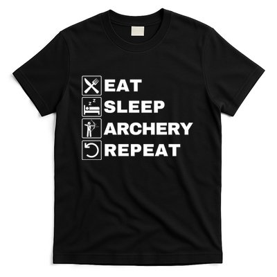Eat Sleep Archery Repeat Bow And Arrow Archer Funny Archery Archer Bow & Arrow T-Shirt