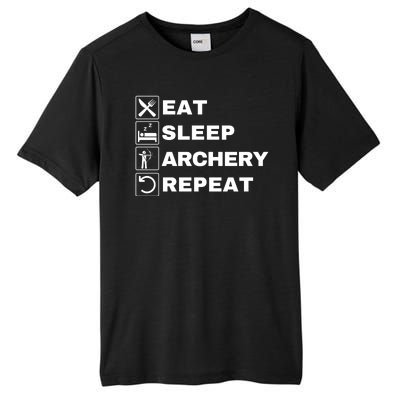 Eat Sleep Archery Repeat Bow And Arrow Archer Funny Archery Archer Bow & Arrow Tall Fusion ChromaSoft Performance T-Shirt