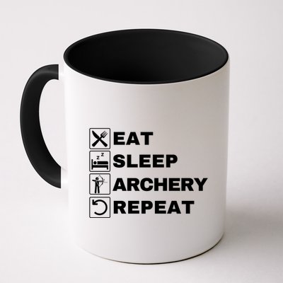 Eat Sleep Archery Repeat Bow And Arrow Archer Funny Archery Archer Bow & Arrow Mug