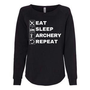 Eat Sleep Archery Repeat Bow And Arrow Archer Funny Archery Archer Bow & Arrow Womens California Wash Sweatshirt