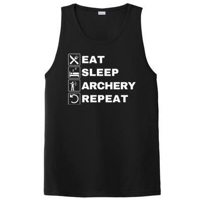 Eat Sleep Archery Repeat Bow And Arrow Archer Funny Archery Archer Bow & Arrow PosiCharge Competitor Tank