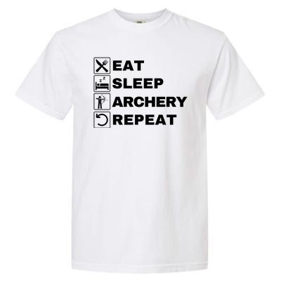 Eat Sleep Archery Repeat Bow And Arrow Archer Funny Archery Archer Bow & Arrow Garment-Dyed Heavyweight T-Shirt