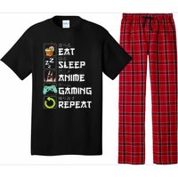 Eat Sleep Anime Gaming Repeat Kawaii Otaku Anime Manga Pajama Set