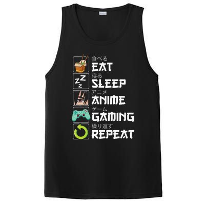 Eat Sleep Anime Gaming Repeat Kawaii Otaku Anime Manga PosiCharge Competitor Tank