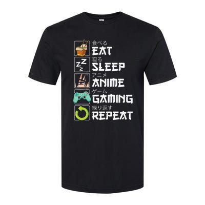 Eat Sleep Anime Gaming Repeat Kawaii Otaku Anime Manga Softstyle CVC T-Shirt