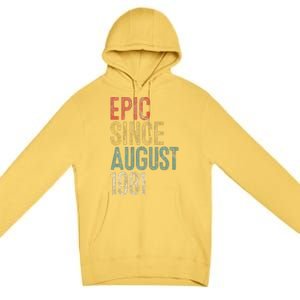 Epic Since August 1981 40th Birthday 40 Year Old Premium Pullover Hoodie