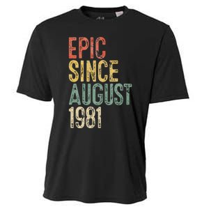 Epic Since August 1981 40th Birthday 40 Year Old Cooling Performance Crew T-Shirt