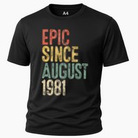 Epic Since August 1981 40th Birthday 40 Year Old Cooling Performance Crew T-Shirt