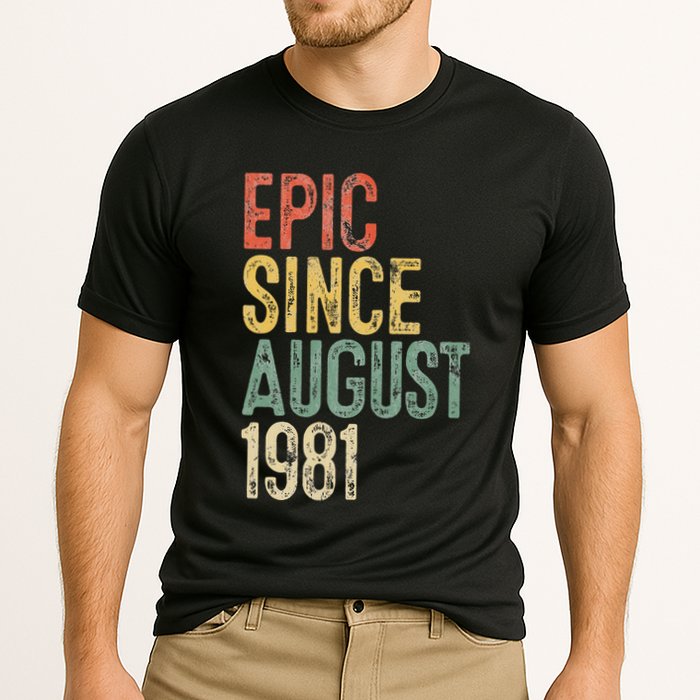 Epic Since August 1981 40th Birthday 40 Year Old Cooling Performance Crew T-Shirt
