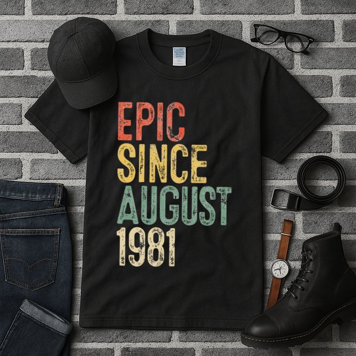 Epic Since August 1981 40th Birthday 40 Year Old Tall T-Shirt