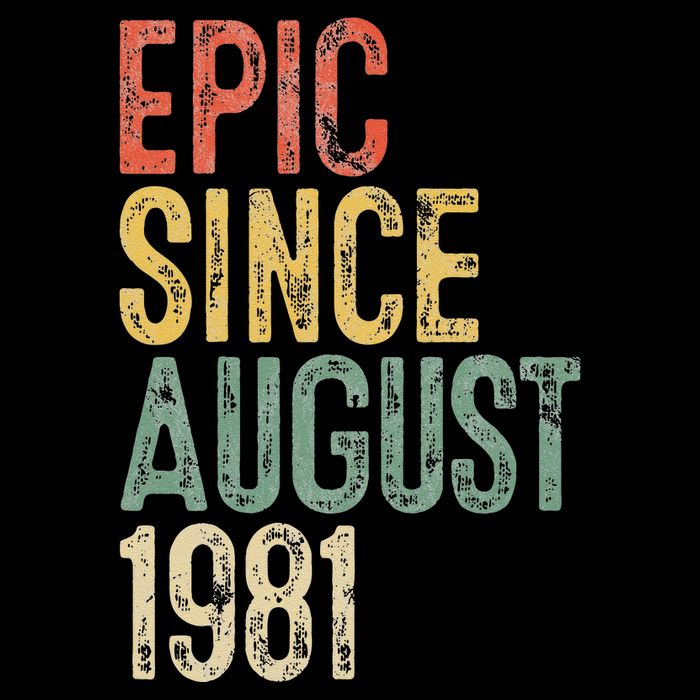 Epic Since August 1981 40th Birthday 40 Year Old Tall T-Shirt