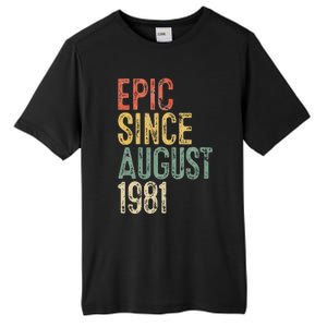 Epic Since August 1981 40th Birthday 40 Year Old Tall Fusion ChromaSoft Performance T-Shirt