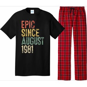 Epic Since August 1981 40th Birthday 40 Year Old Pajama Set