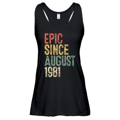 Epic Since August 1981 40th Birthday 40 Year Old Ladies Essential Flowy Tank