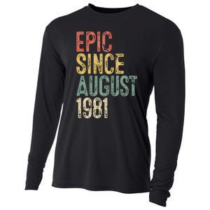 Epic Since August 1981 40th Birthday 40 Year Old Cooling Performance Long Sleeve Crew