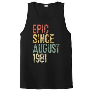 Epic Since August 1981 40th Birthday 40 Year Old PosiCharge Competitor Tank