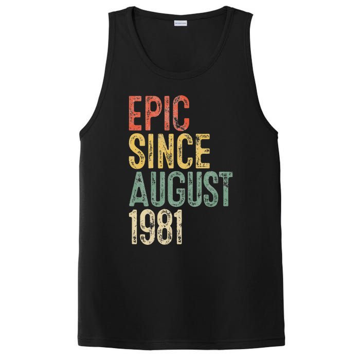 Epic Since August 1981 40th Birthday 40 Year Old PosiCharge Competitor Tank