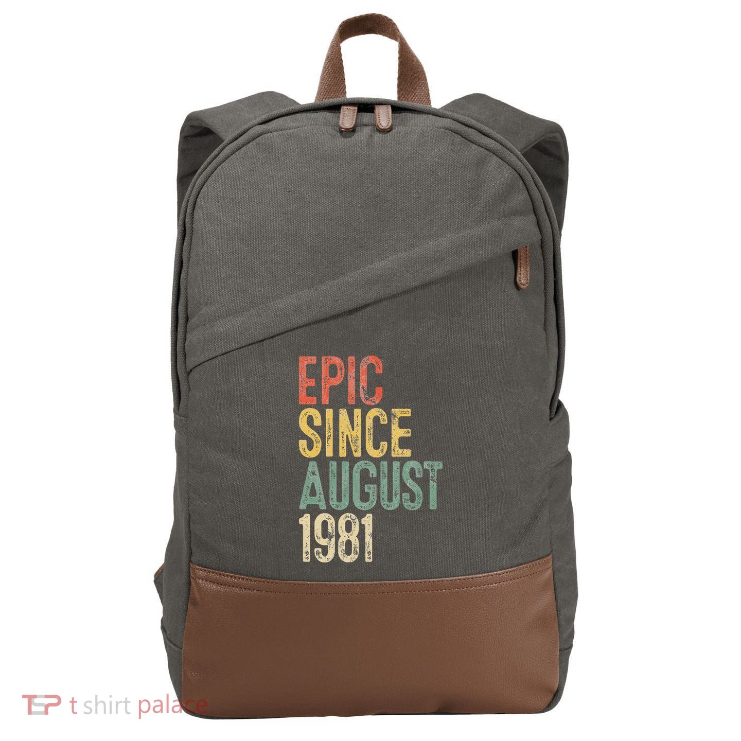 Epic Since August 1981 40th Birthday 40 Year Old Cotton Canvas Backpack