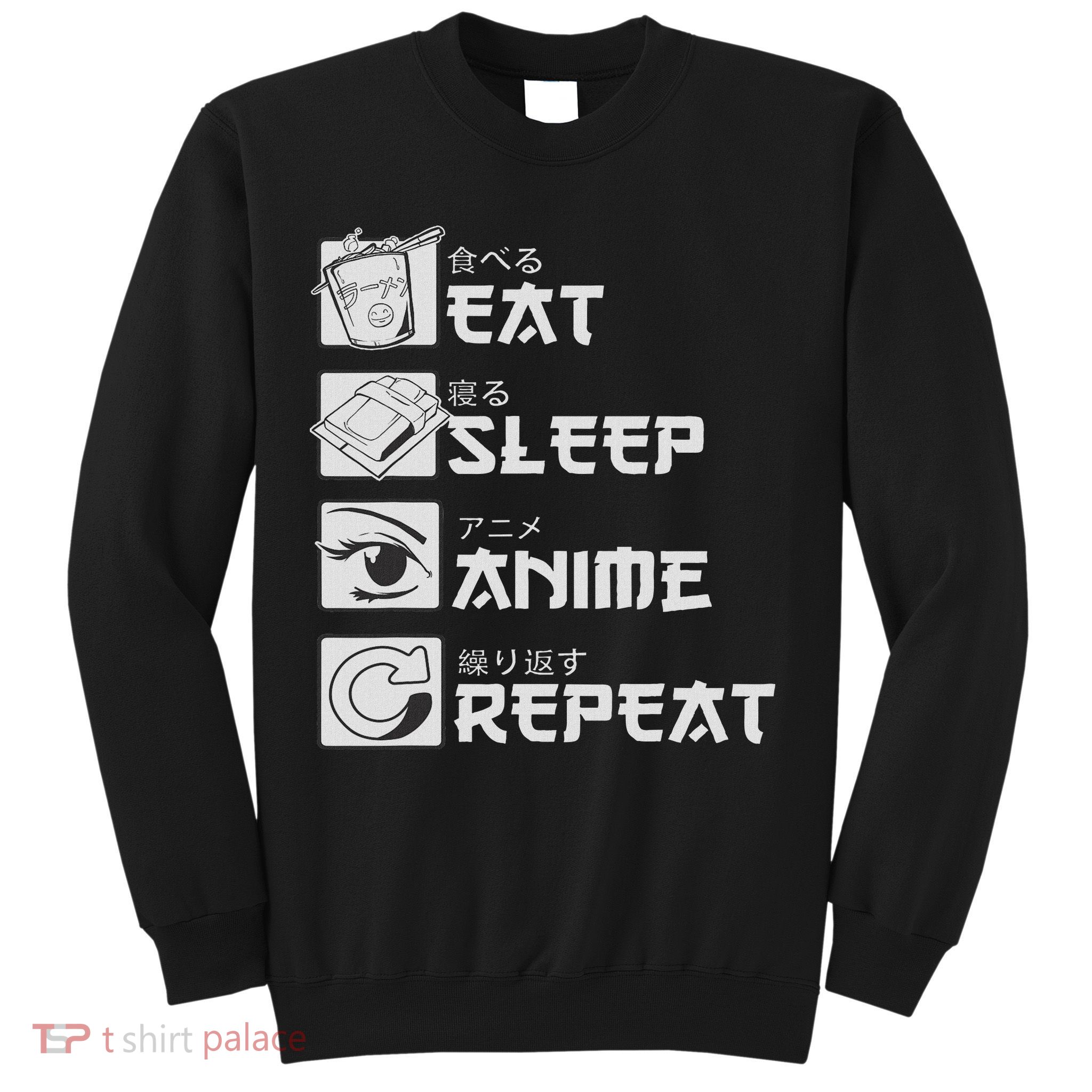 Eat Sleep Anime Repeat Manga S Women Sweatshirt