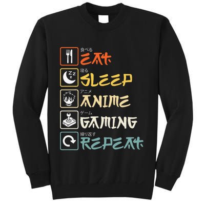Eat Sleep Anime Gaming Repeat Gamer Gift Sweatshirt