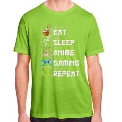 Eat Sleep Anime Gaming Repeat Kawaii Otaku Anime Manga Adult ChromaSoft Performance T-Shirt