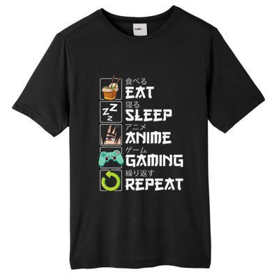 Eat Sleep Anime Gaming Repeat Kawaii Otaku Anime Manga Tall Fusion ChromaSoft Performance T-Shirt